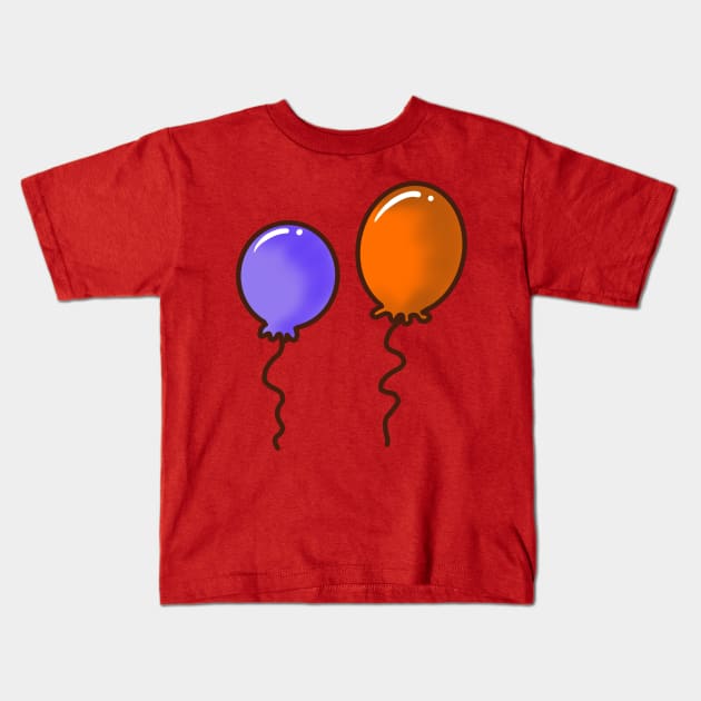 party balloons Kids T-Shirt by Yaliinnap31